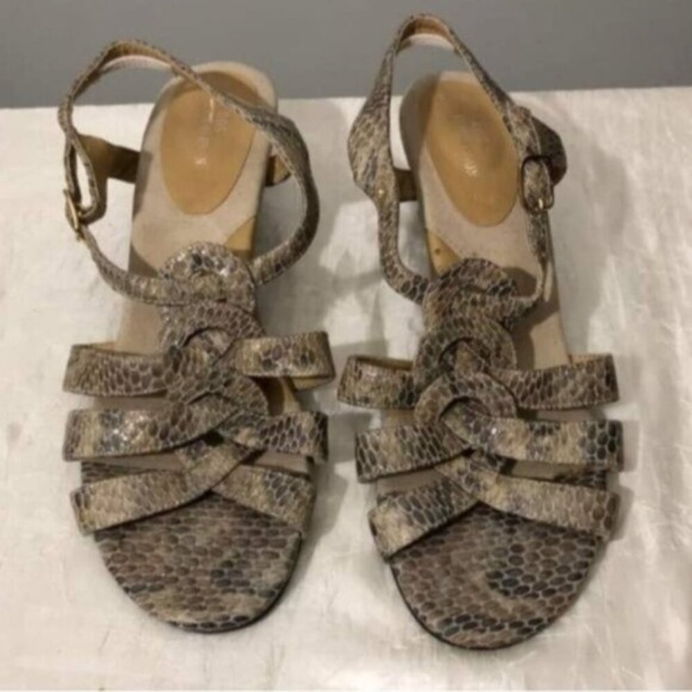 Snake Skin Sling Back Heels Sz 10